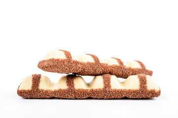 Chocolate Bars On White Background