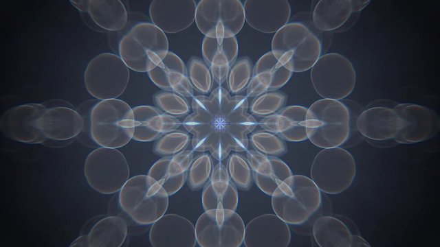 Amazing abstract pattern with octuple star structure of flickering light bubbles. Excellent animated background in full HD. Adorable hypnotic visuals for wonderful decorative shimmering intro