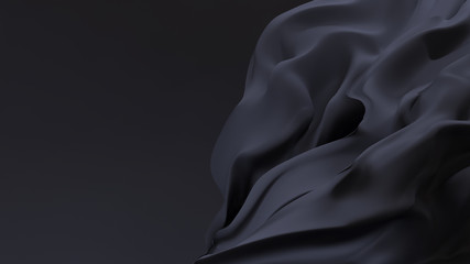 Fototapeta premium Stylish black background with waves growing tissue