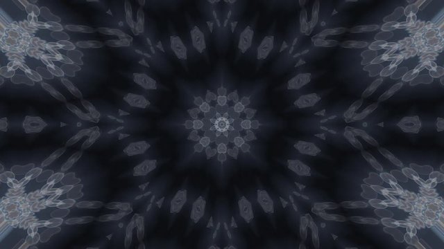 Abstract silver pattern with eight complex structure of flickering scales. Excellent animated monochrome background in full HD. Adorable hypnotic visuals for wonderful decorative shimmering intro.