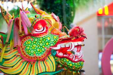 Huahin Thailand - FEB6,2016:The show of chinese Golden Dragon Ce