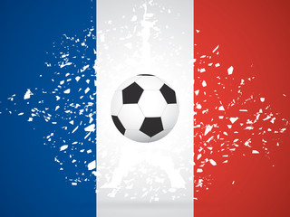 Fototapeta premium France Soccer / Football Background. Vector Illustration