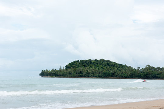Mountain and sea , sichon beach at Nakhon si thammarat