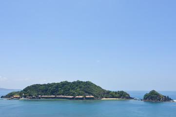 Full View From High angle of Gem Island,Malaysia with negative s