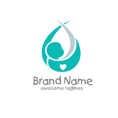 newborn baby logo concept