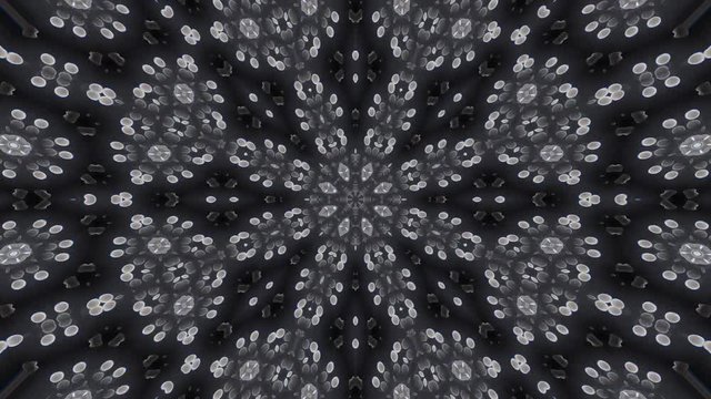 Amazing octuple kaleidoscopic pattern of flickering light scales. Excellent animated background in HD. Adorable hypnotic visuals for wonderful decorative shimmering intro. 
