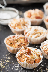 Homemade apple nut muffins