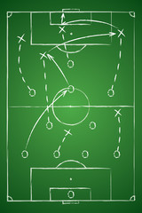 Soccer Tactic Table. Vector Illustration. The Tactical Scheme.