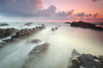Beautiful Seascape During Sunrise