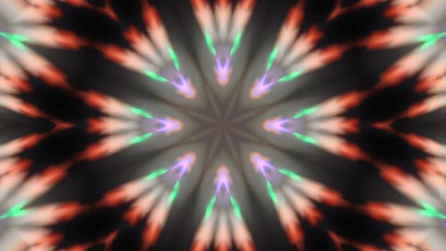 Abstract kaleidoscopic flickering flame pattern with eight star structure. Excellent animated background in amazing in HD. Adorable hypnotic visuals for wonderful decorative shimmering intro.
