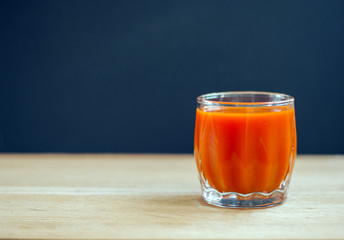 Carrot juice in glass