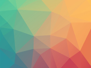 low poly pastel blue red background