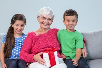 Grandmother and her grandchildren