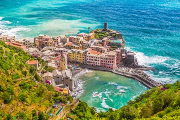 Fototapete Rund Stadt Vernazza, Cinque Terre, Italien © JFL Photography