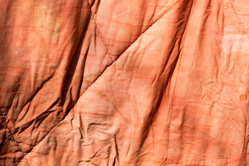 old red cloth as background