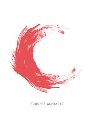 Alfabeto spennellato lettera c