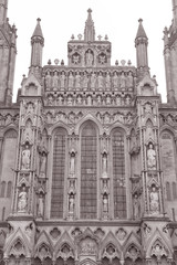 Fototapeta premium Wells Cathedral Church Facade, Somerset