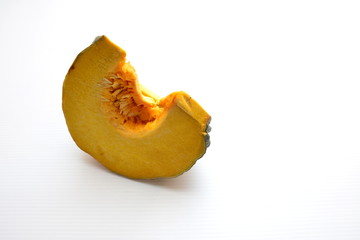 Sliced Fresh pumpkin