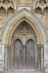 Obraz premium Wells Cathedral Church Facade, Somerset