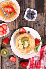 pancake with berry fruit
