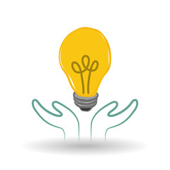 Vector illustration of Think green , editable icon