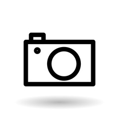 Vector illustration of camera , editable icon