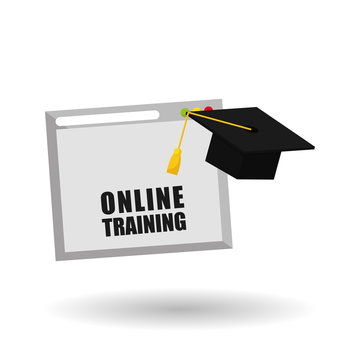 Vector illustration of Online training , editable icon