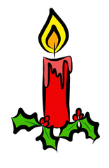 Illustration of a Christmas candle