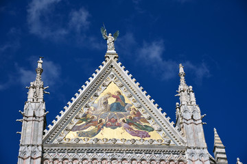 cattedrale di Siena, Italia, dettaglio della facciata