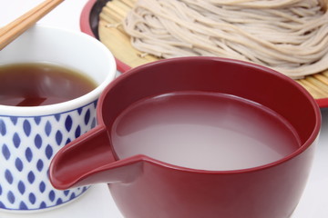 そば湯　蕎麦