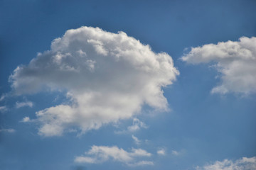 Blue sky with clouds on sunny day