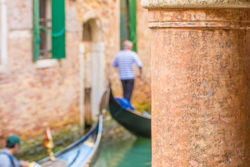 Fototapeta na wymiar Detail eines Kanals in Venedig, Italien