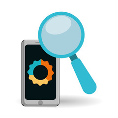 responsive web design over white background, vector illustration