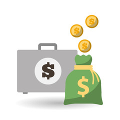 money  icon over white background, vector illustration