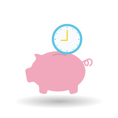 Graphic design of time , vector illustration