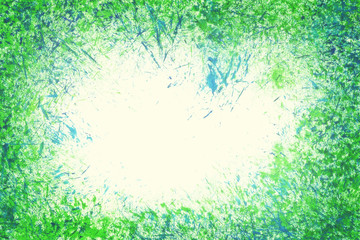 Hintergrund mit grünen Pinsel Strukturen auf Hellgelb