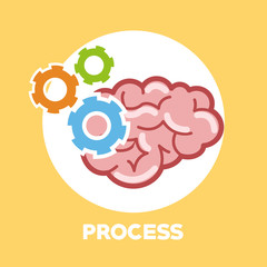 Graphic design of Process, vector illustration