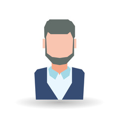 man and social media design, vector illustration