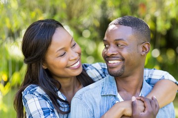 Fototapeta premium Happy couple posing together