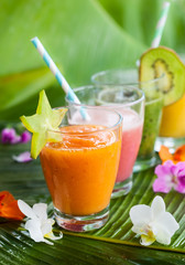 Fresh fruit smoothies