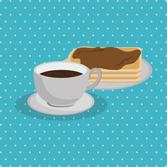 breakfast graphic design, vector illustration