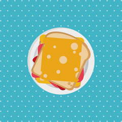 breakfast graphic design, vector illustration