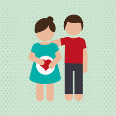Fototapeta premium pregnancy woman graphic design, vector illustration