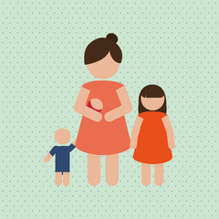 family graphic design, vector illustration