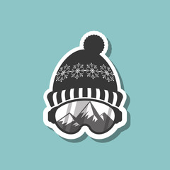Obraz premium Winter sport design, vector illustration