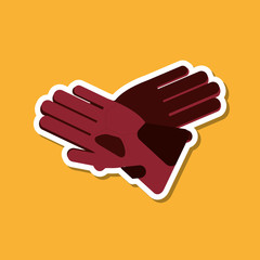 Winter gloves design, vector illustration