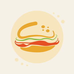 Design of sandwich, vector illustration