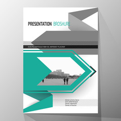 Modern cover design, layout brochure template, abstract composition, cover presentation on a4. Geometric design.