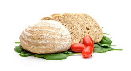 Bread tomatos and spinach