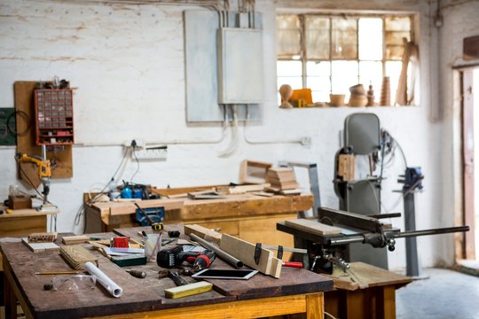Tools and equipment used for carpentry